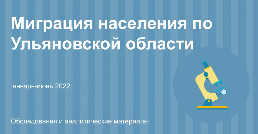 Миграция населения Ульяновской области за январь-июнь 2022 года